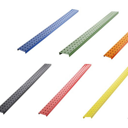 3 x 32 Inch Galvanized Metal Plated Pegboard Strips